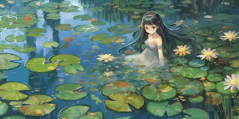 唯美荷花绽放在池塘里水彩淡雅插画背景,插画/手绘图,插画/手绘图库,插画/手绘图下载,插画/手绘